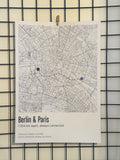 Custom Overlaid Cities Map (Distance means so little) Design 2 / 40% Off for 2+ Printed Maps Bundle